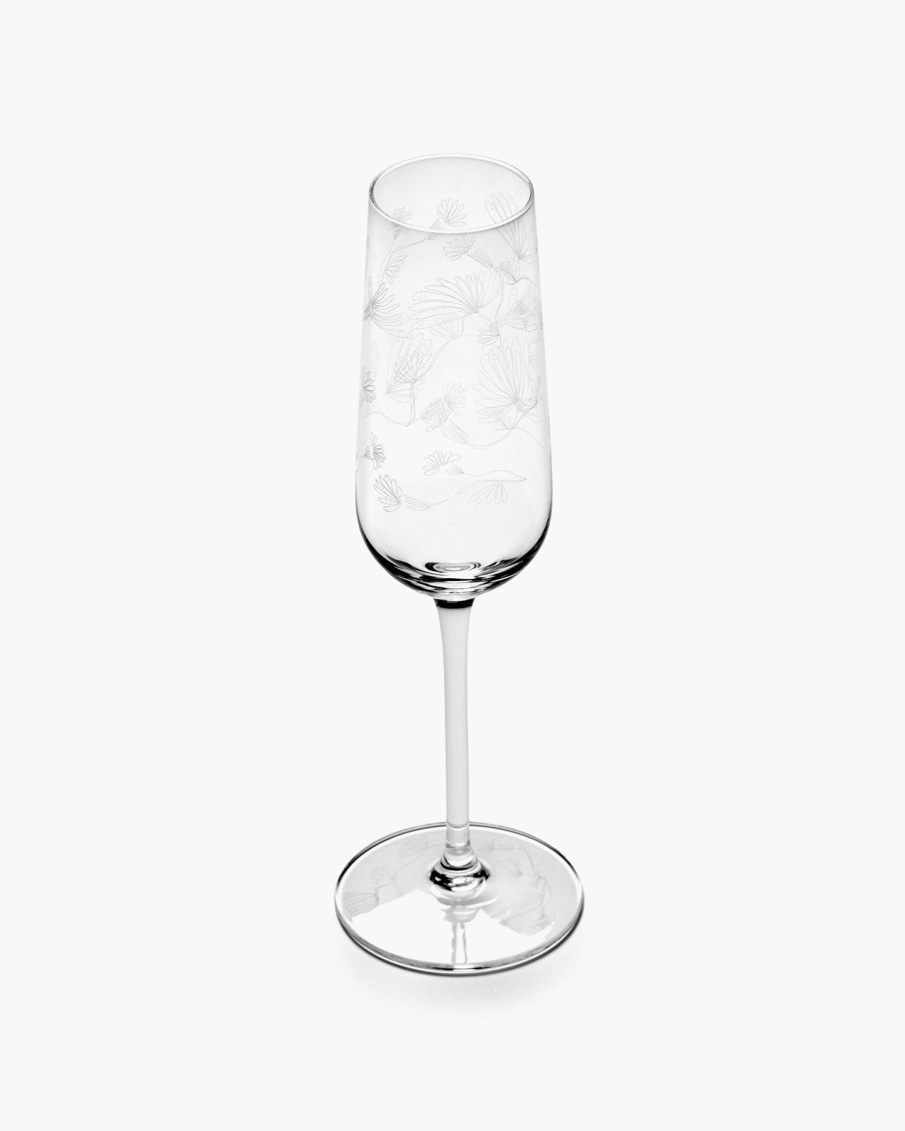 Champagne Flute 4 - Set - Camelia Aubergine Midnight Flowers Geschirr by Serax x Marni