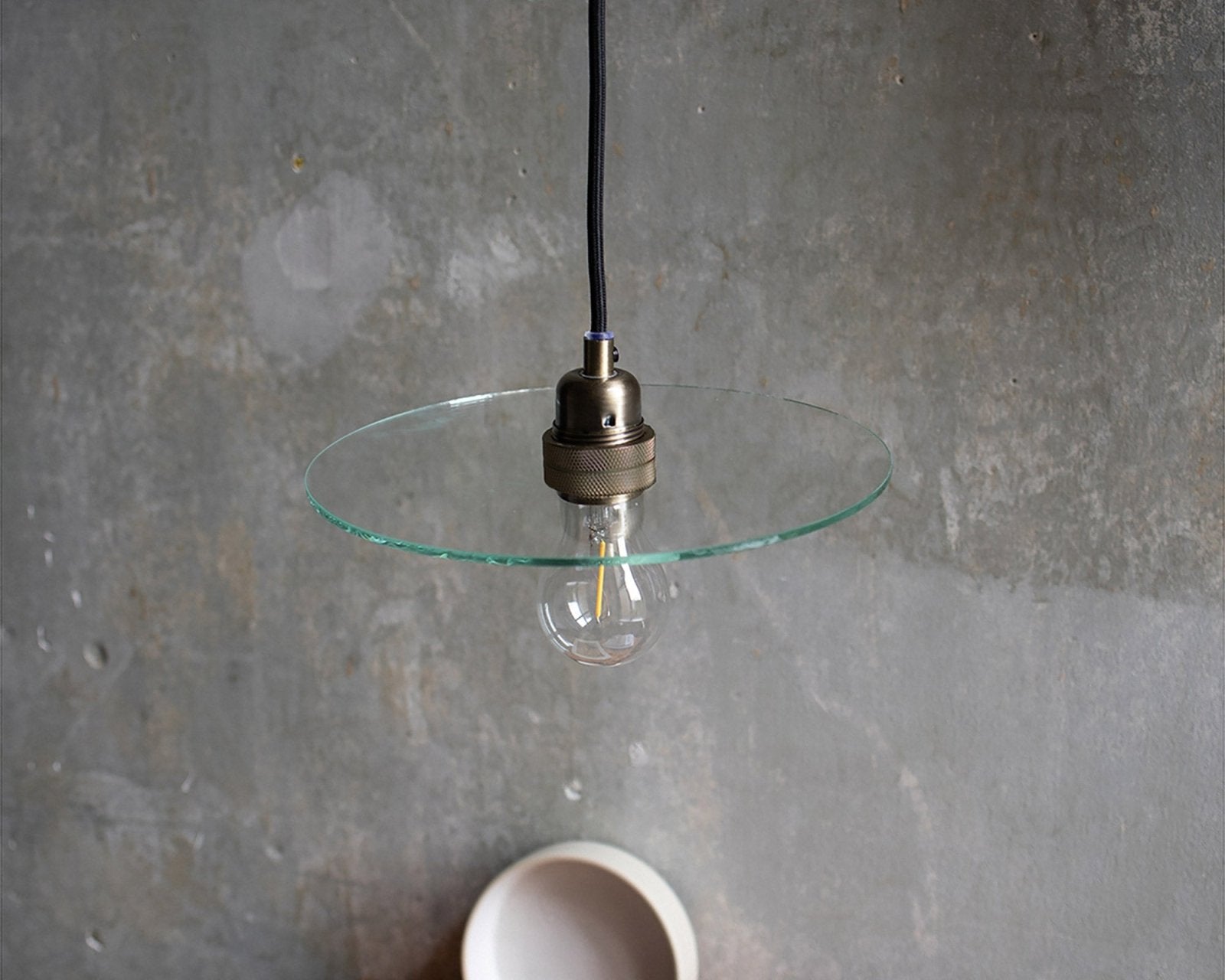 Circle Shade - Glass / Steel - Medium Pendant Lights by Frama