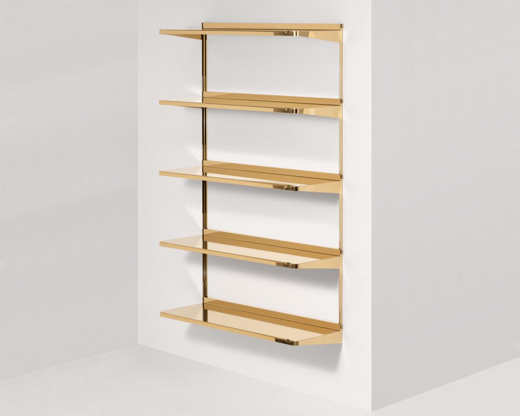 Click Shelf Brass Regal by NEW TENDENCY