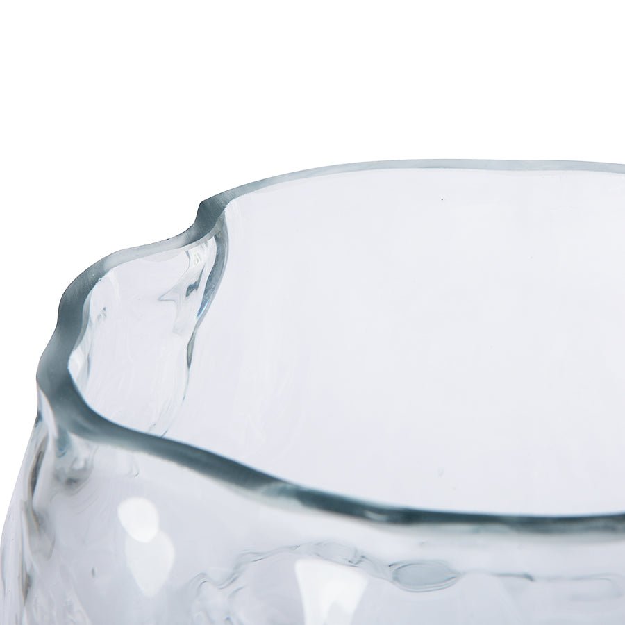 Cloud Vase Clear Glass High Vase by HKLIVING