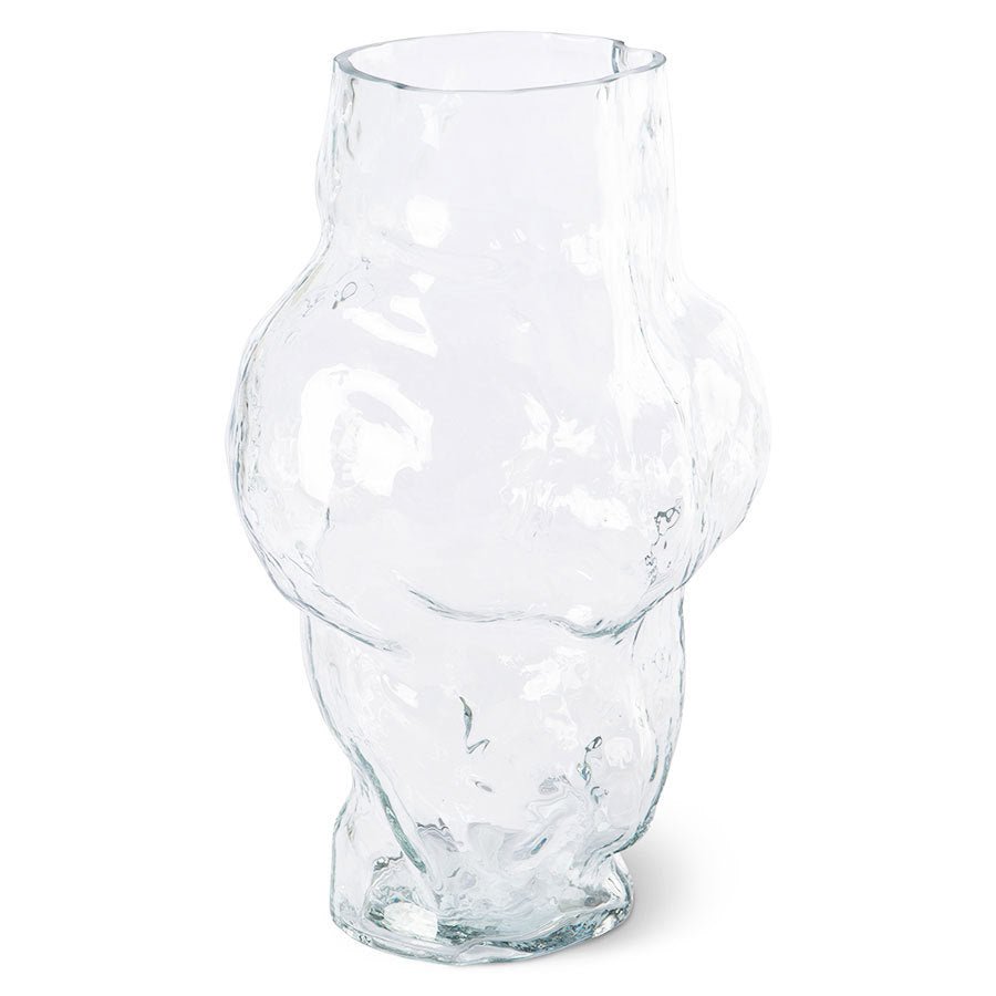 Cloud Vase Clear Glass High Vase by HKLIVING