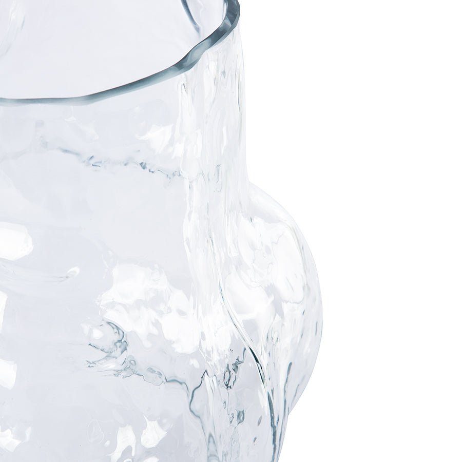 Cloud Vase Clear Glass High Vase by HKLIVING