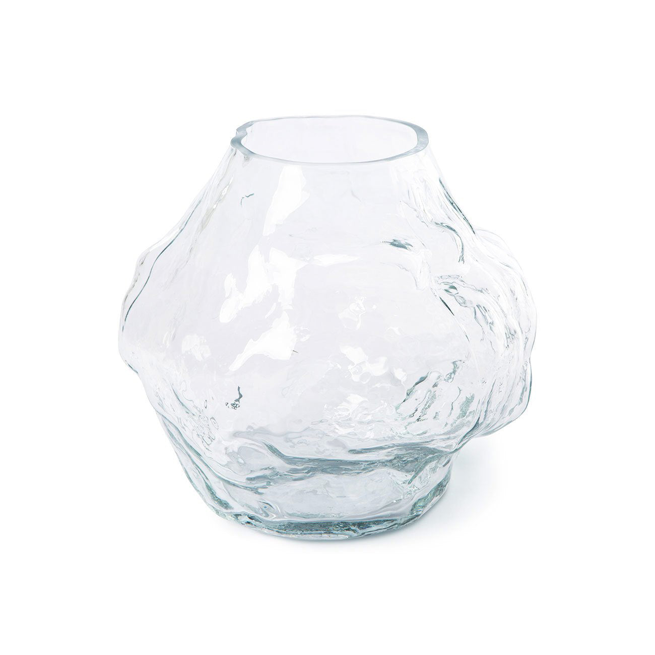Cloud Vase Clear Glass Low