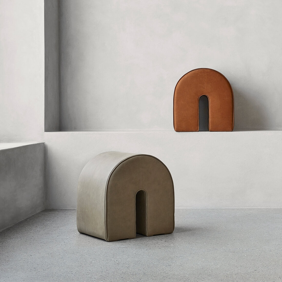 Curved Pouf Furniture by Kristina Dam Studio