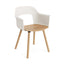 Off White with Lacquered Oak