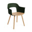 Bottle Green with Lacquered Oak