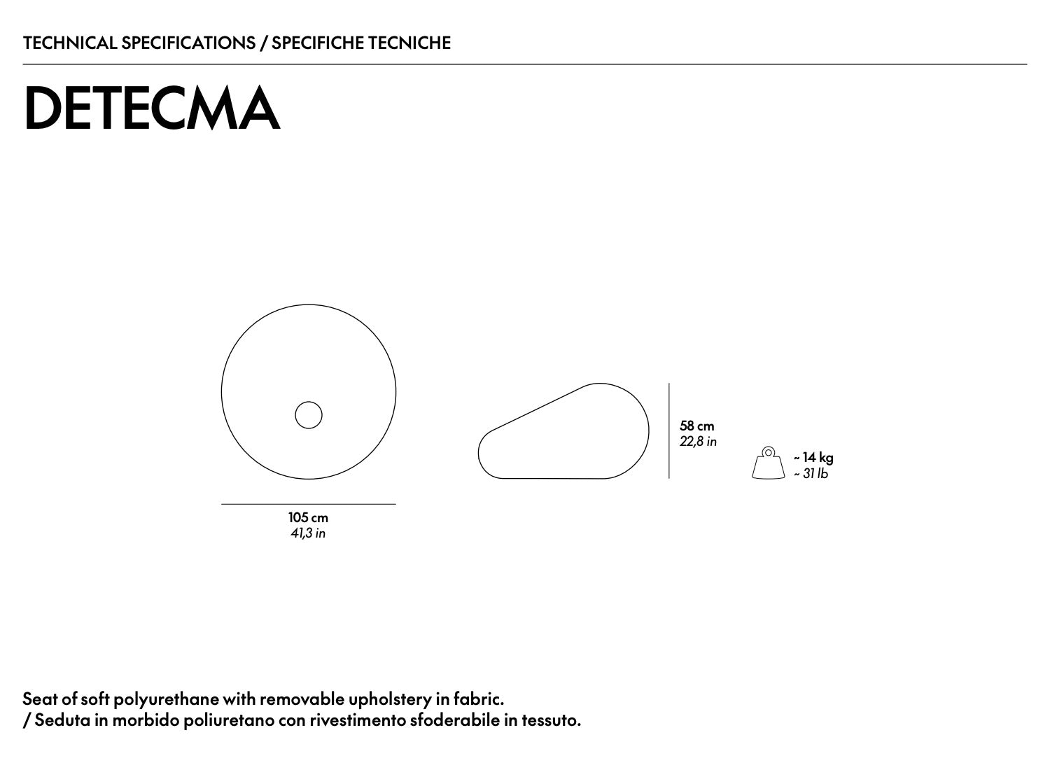 Detecma Seat - Grey Seating by Gufram