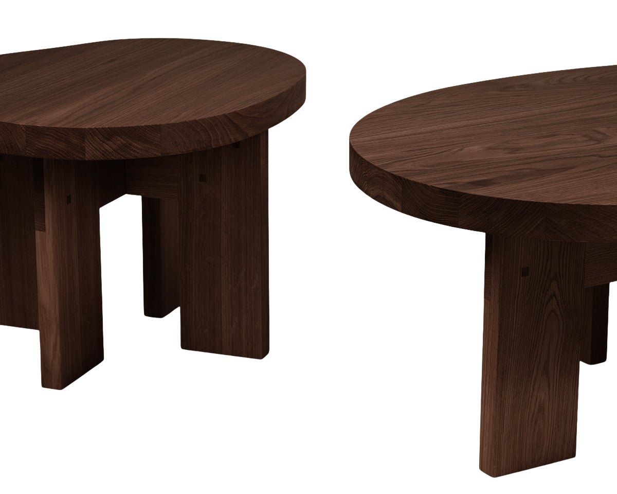 Farmhouse Side Table - Dark Oak - Pond Coffee & Side Tables by Frama