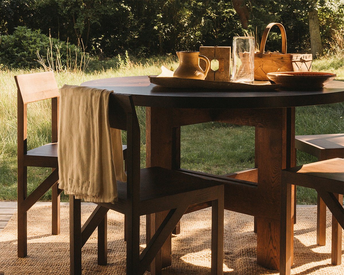 Farmhouse Table Trestles - Dark Oak Dining Tables by Frama