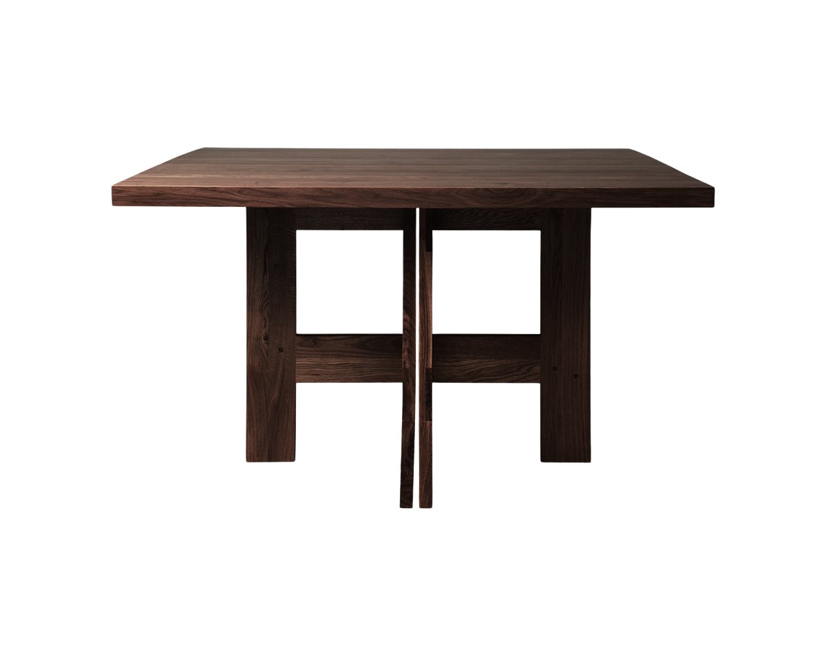 Farmhouse Trestle Table - Dark Oak - 120 Square Dining Tables by Frama