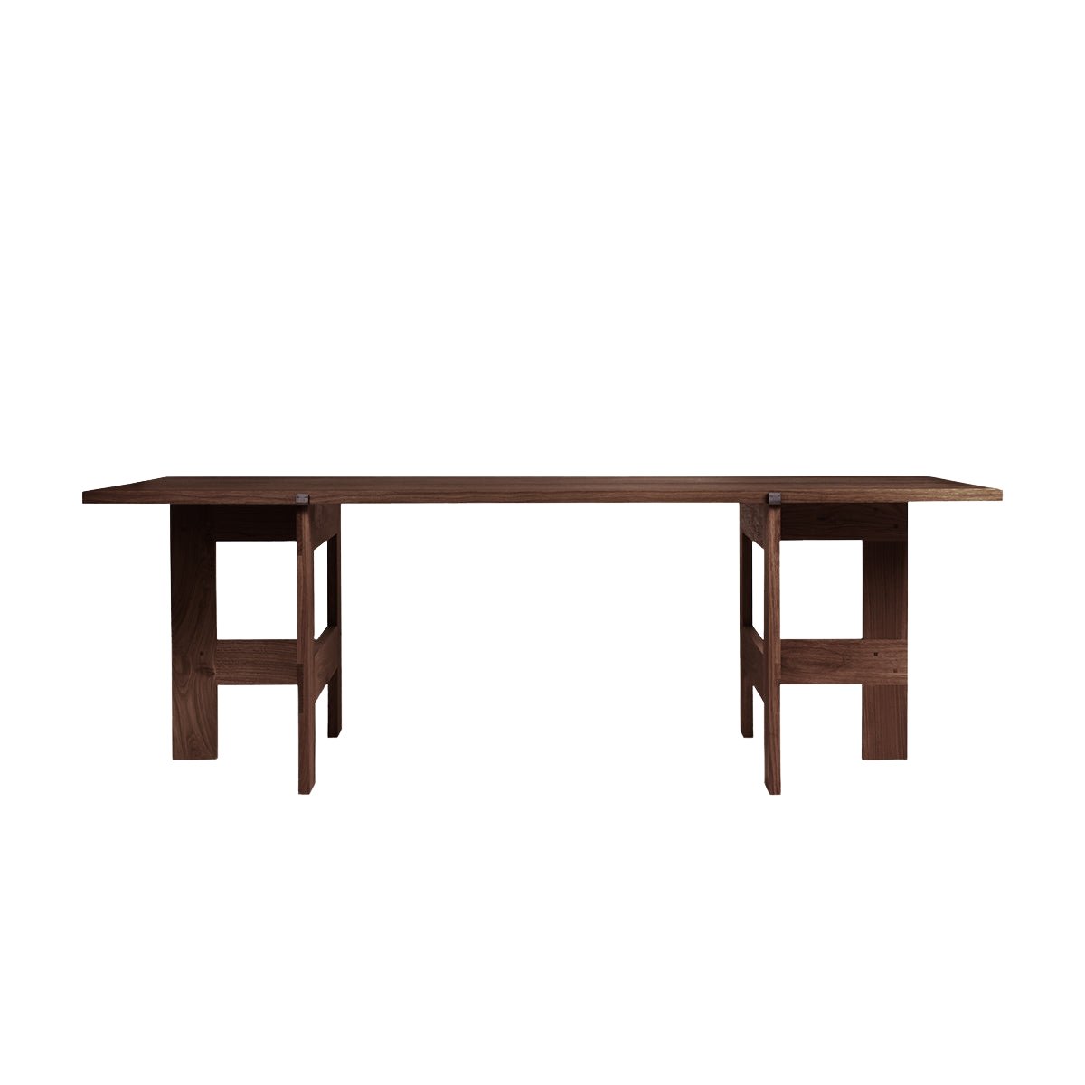 Farmhouse Trestle Table - Dark Oak - L220 Planks Dining Tables by Frama