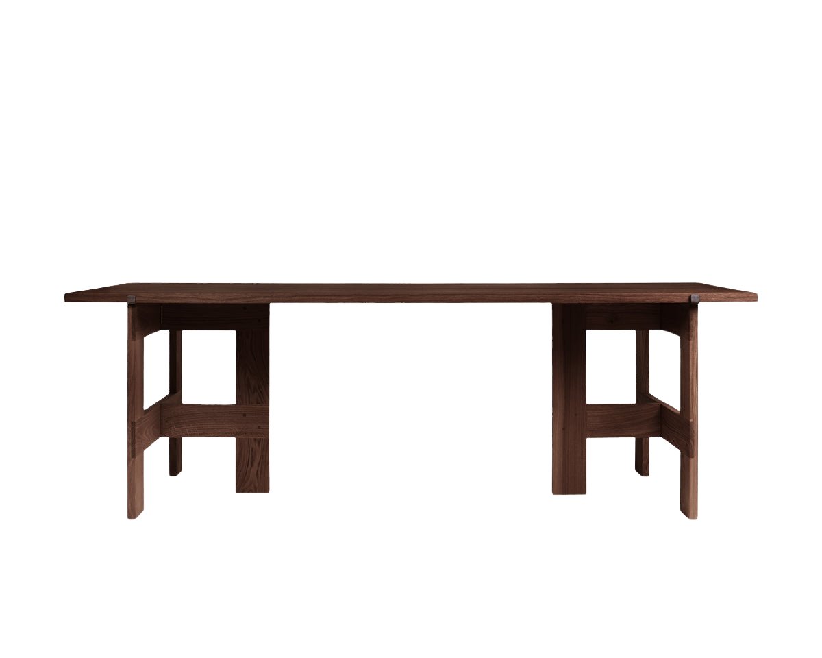 Farmhouse Trestle Table - Dark Oak - L220 Planks Dining Tables by Frama