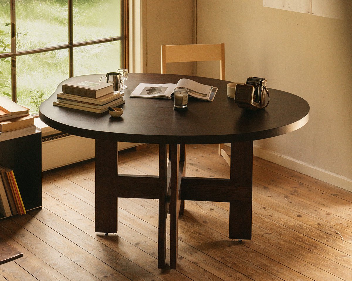 Farmhouse Trestle Table - Dark Oak - Pond Dining Tables by Frama