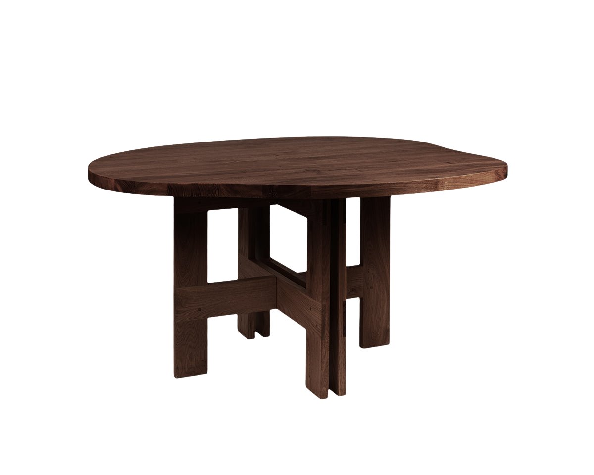 Farmhouse Trestle Table - Dark Oak - Pond Dining Tables by Frama