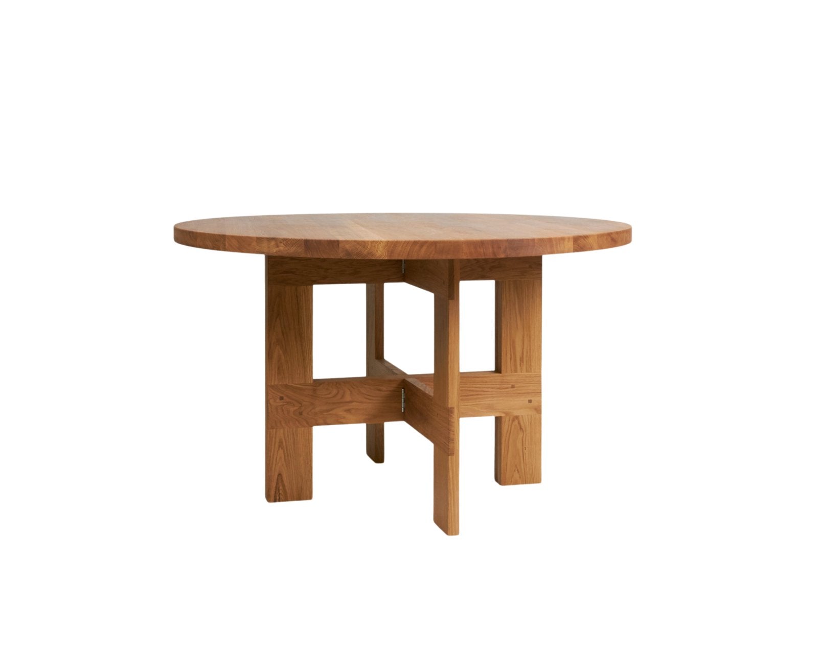 Farmhouse Trestle Table - Natural Oak - 120 Ø Round Dining Tables by Frama