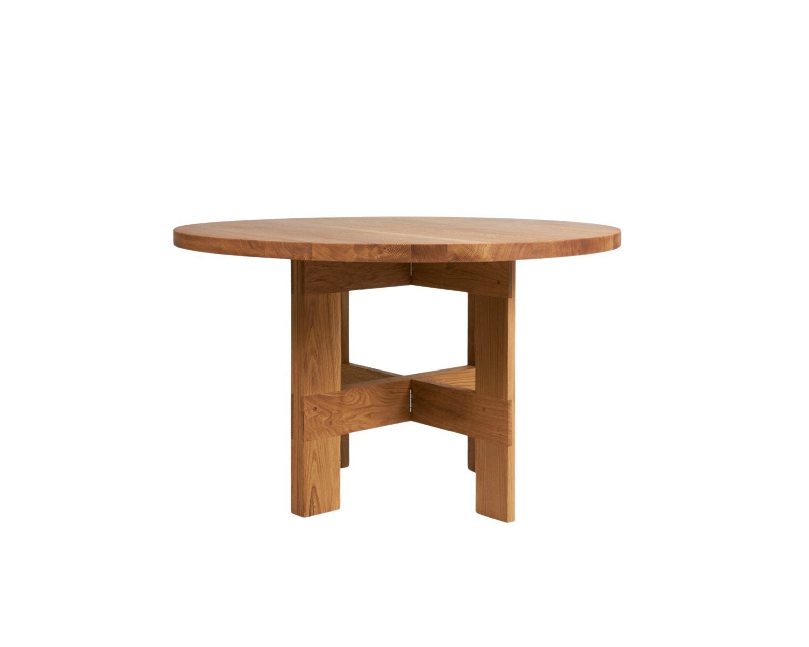 Farmhouse Trestle Table - Natural Oak - 120 Ø Round Dining Tables by Frama