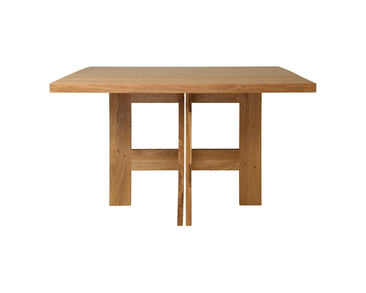 Farmhouse Trestle Table - Natural Oak - 120 Square Dining Tables by Frama