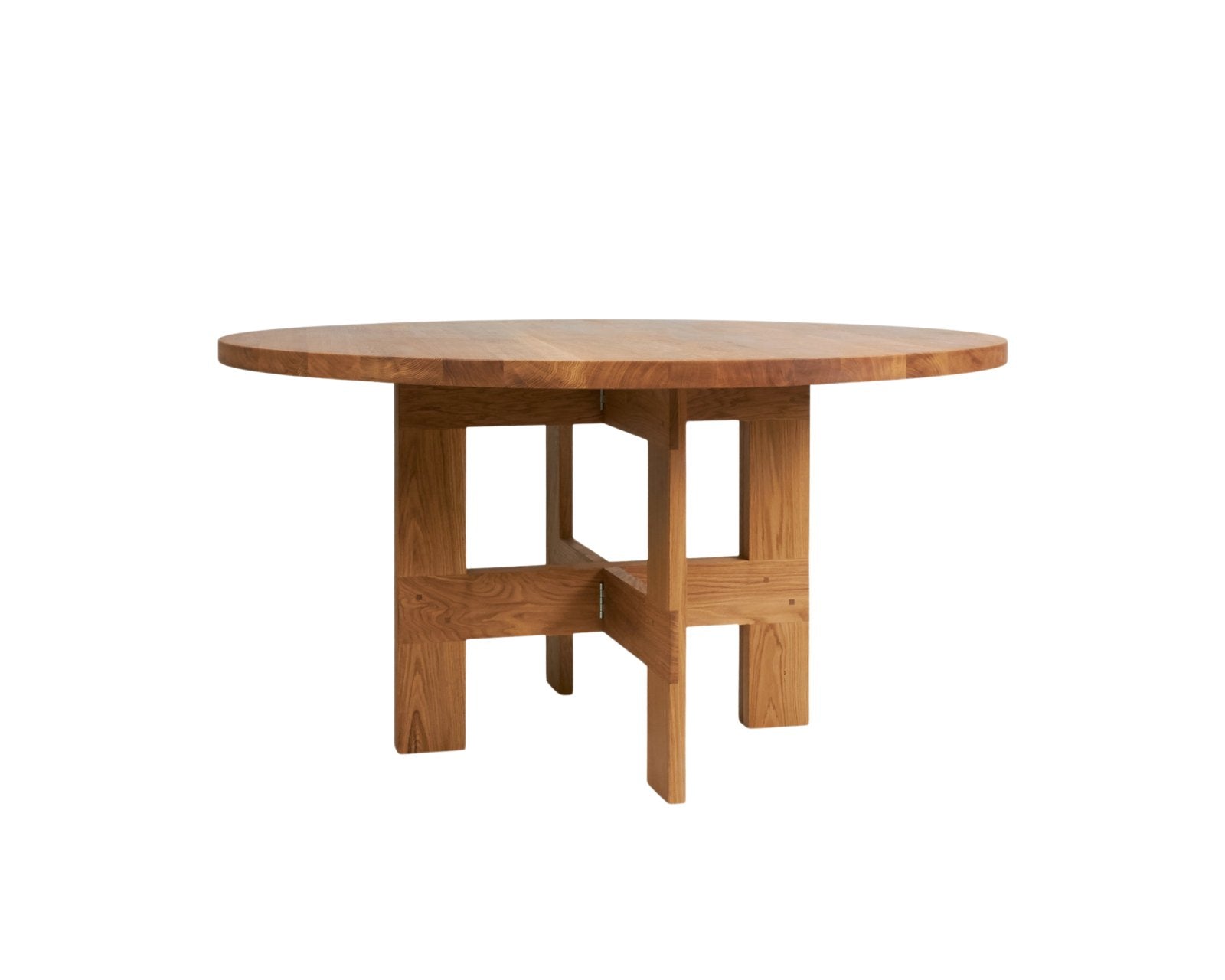 Farmhouse Trestle Table - Natural Oak - 140 Ø Round Dining Tables by Frama