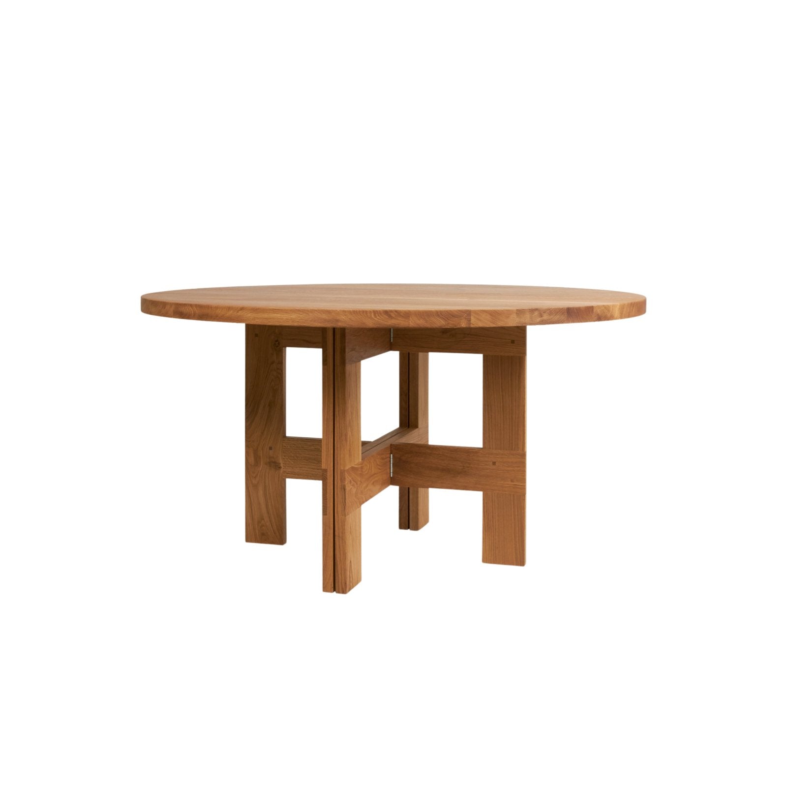 Farmhouse Trestle Table - Natural Oak - 140 Ø Round Dining Tables by Frama