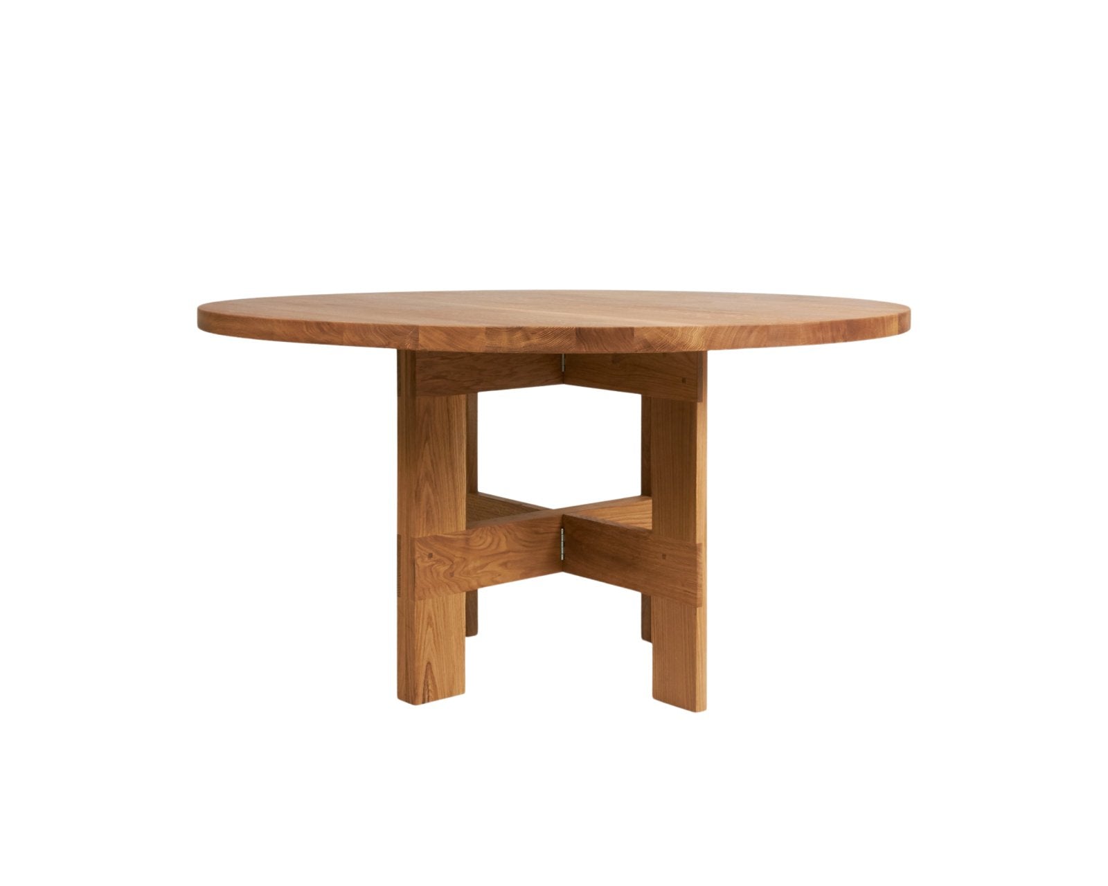 Farmhouse Trestle Table - Natural Oak - 140 Ø Round Dining Tables by Frama