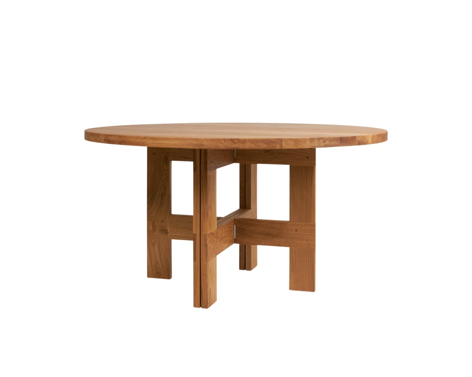 Farmhouse Trestle Table - Natural Oak - 140 Ø Round Dining Tables by Frama