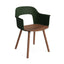 Bottle Green with Lacquered Walnut