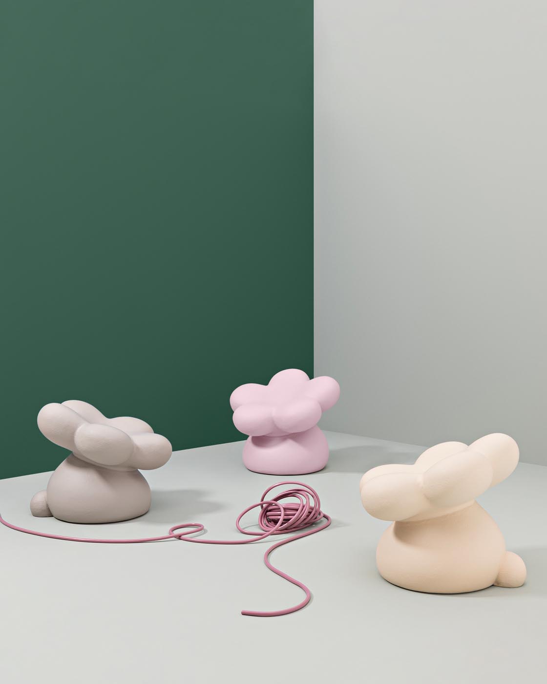 Flowie Seat - Sweet Pink Sculpture by Gufram