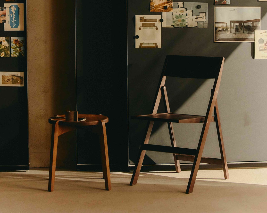 Folding Flat Chair - Dark Brown Birch - Chairs - Frama