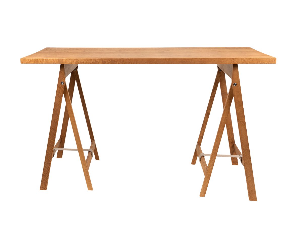 Folding Flat Trestle Table - Warm Brown Birch Dining Tables by Frama