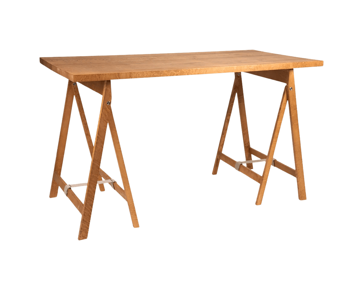 Folding Flat Trestle Table - Warm Brown Birch Dining Tables by Frama