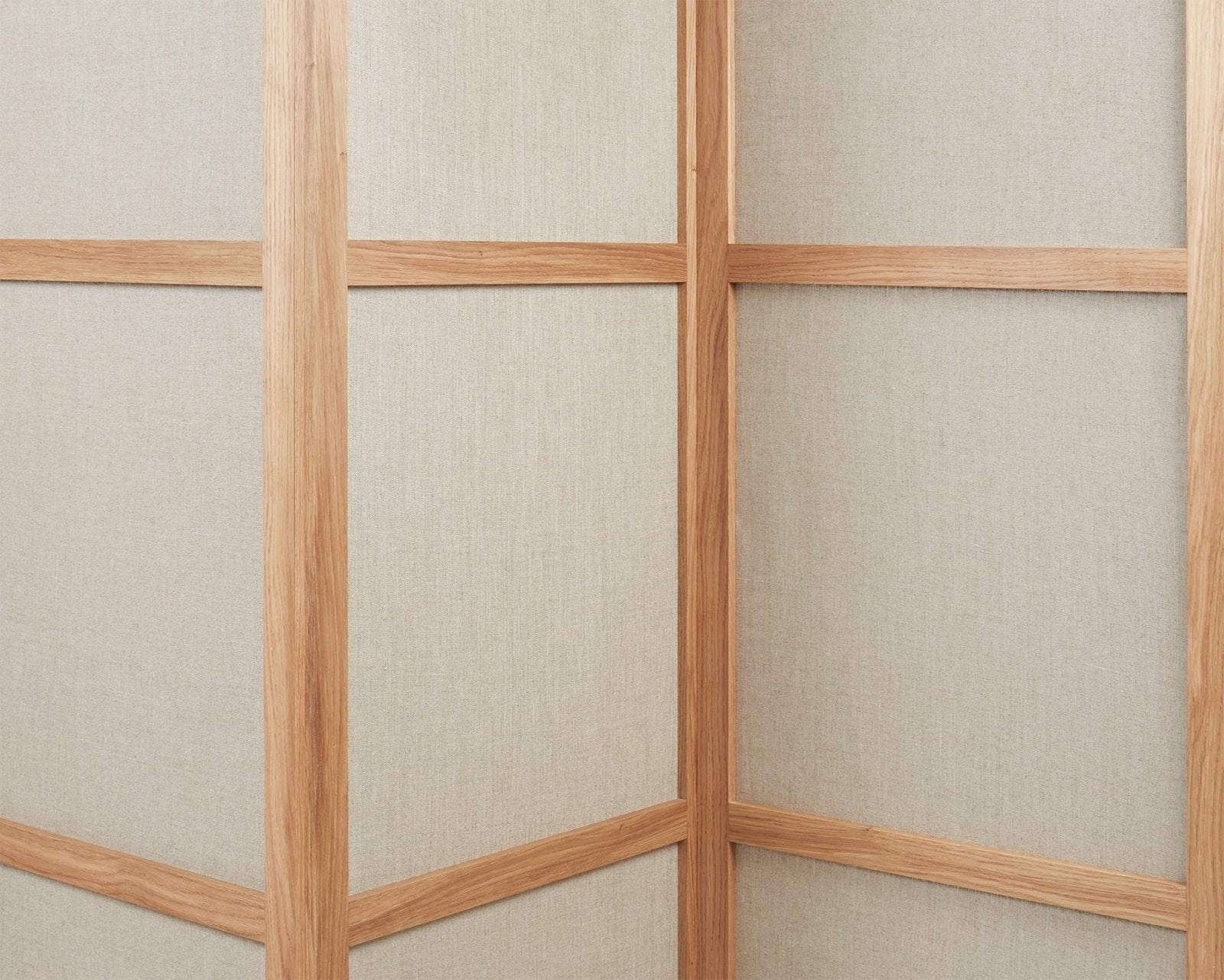 Frame Room Divider - Natural Oak / Linen - Three Panels Room Divider by Frama