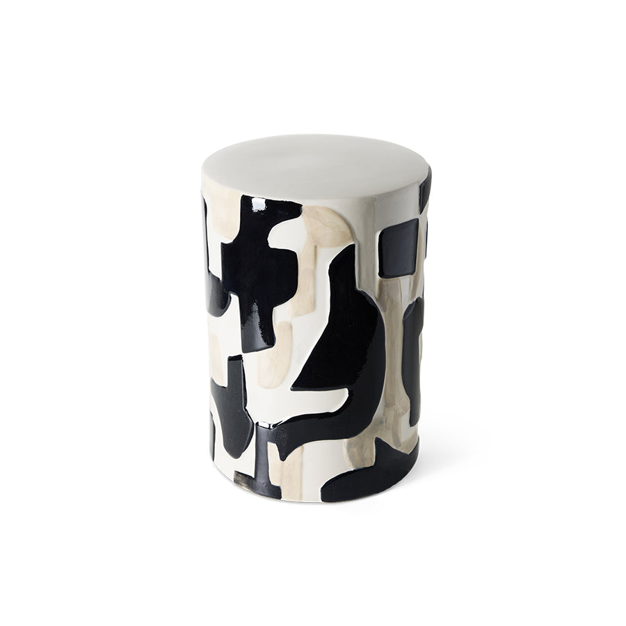 Keramik-Beistelltisch, Black Ink – HKLIVING – Ansicht 3