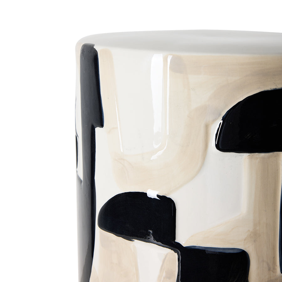 Keramik-Beistelltisch, Black Ink – HKLIVING – Ansicht 4