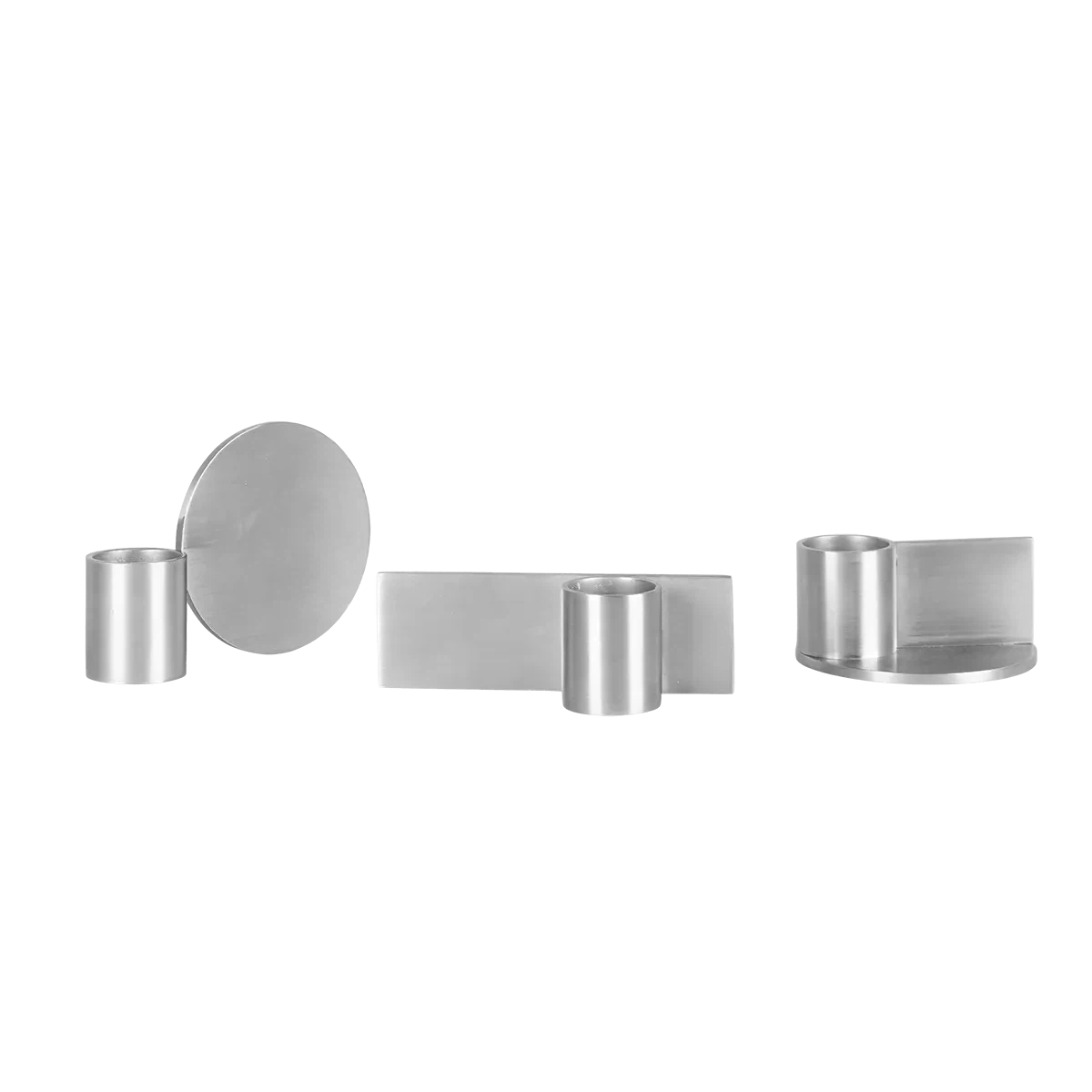 Fundament Candle Holder Set of Three - Stainless Steel Candle Holders by Frama