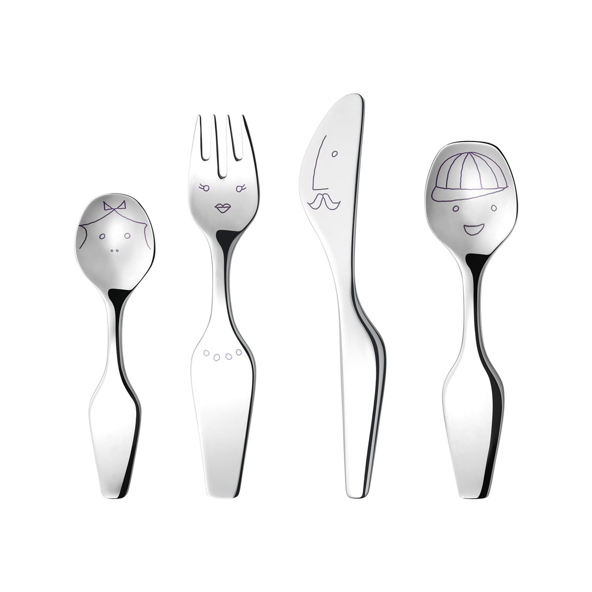 Alfredo - Twist Family Children's Cutlery, 4 pcs – Georg Jensen