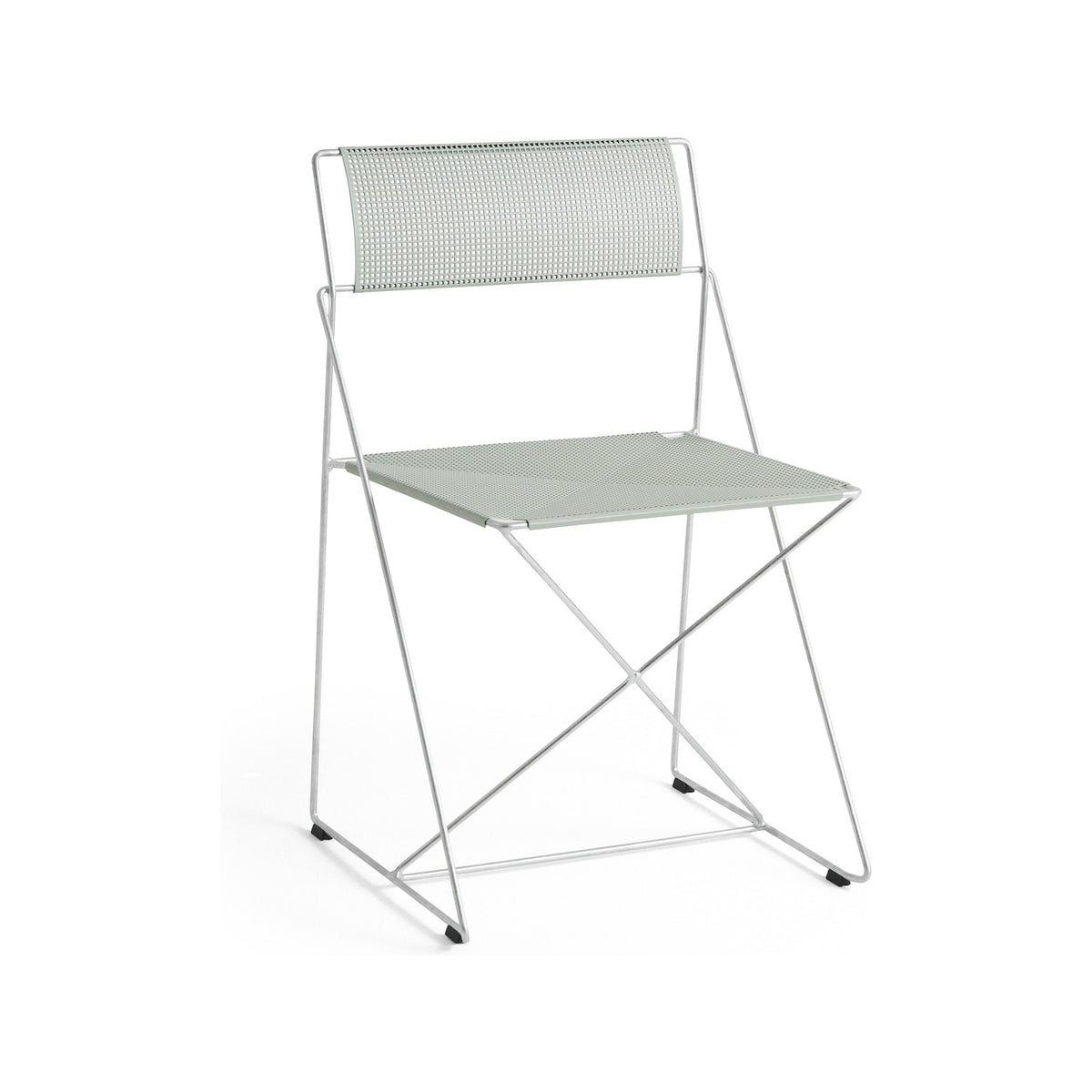 X-Line Chair - Galvanised base - Pale Linden - Stuhl - HAY