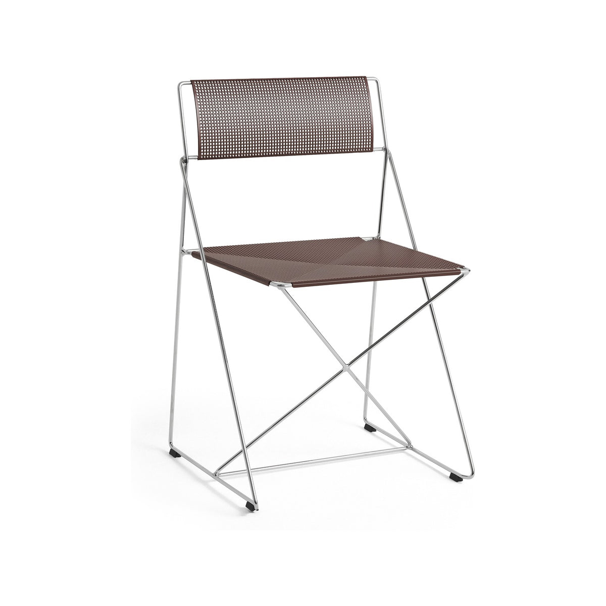 X-Line Chair - Chromed base Indoor - Iron Red - Stuhl - HAY