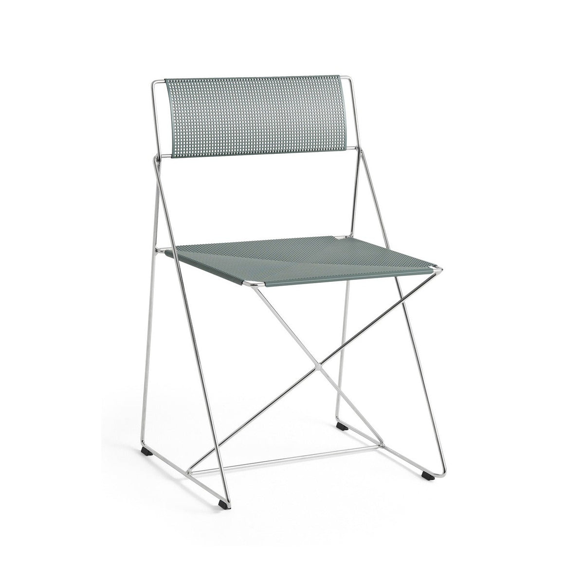 X-Line Chair - Chromed base Indoor - Moss - Stuhl - HAY