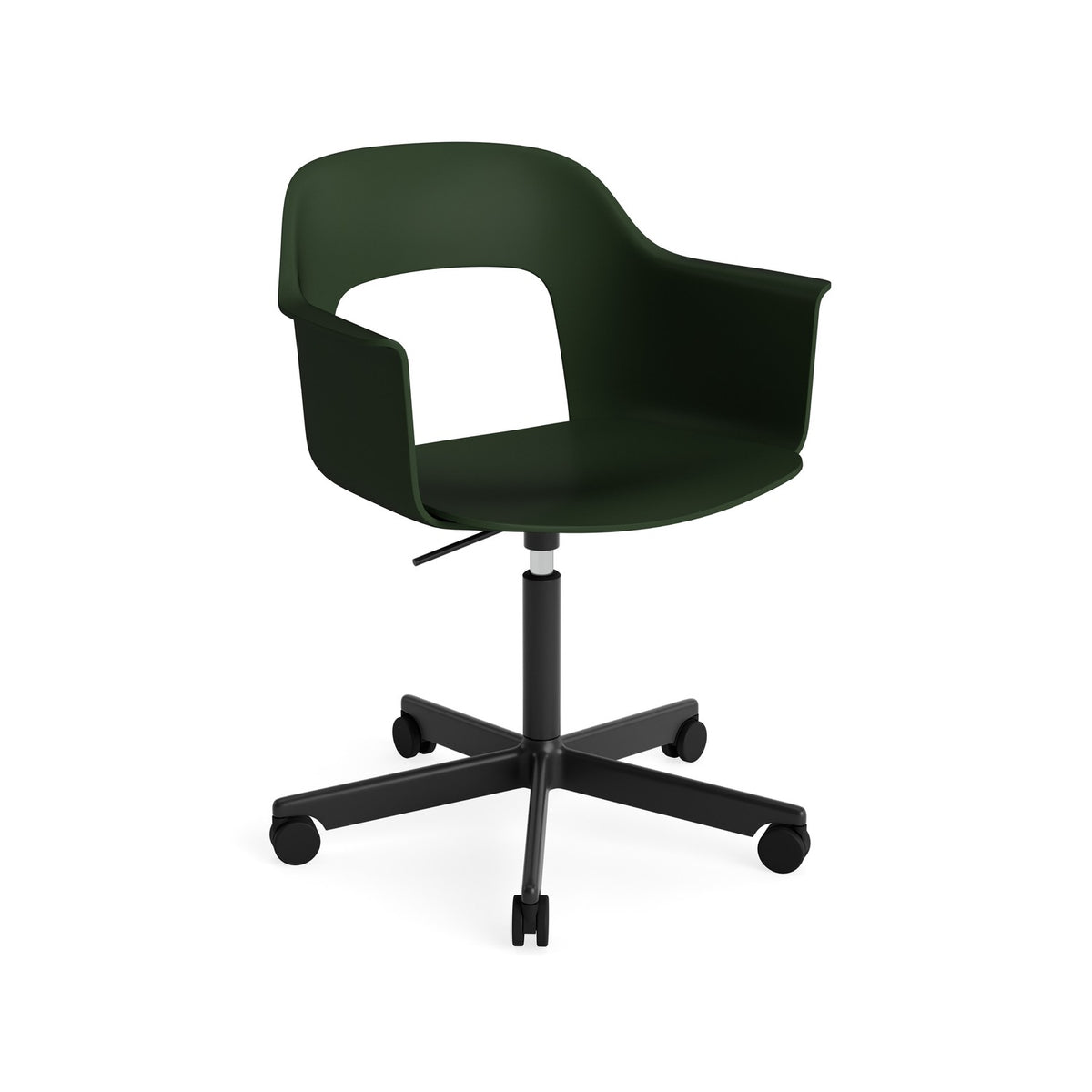 Layout Armchair 241 - Bottle Green, Black Powder Coated Aluminium - Chairs - HAY