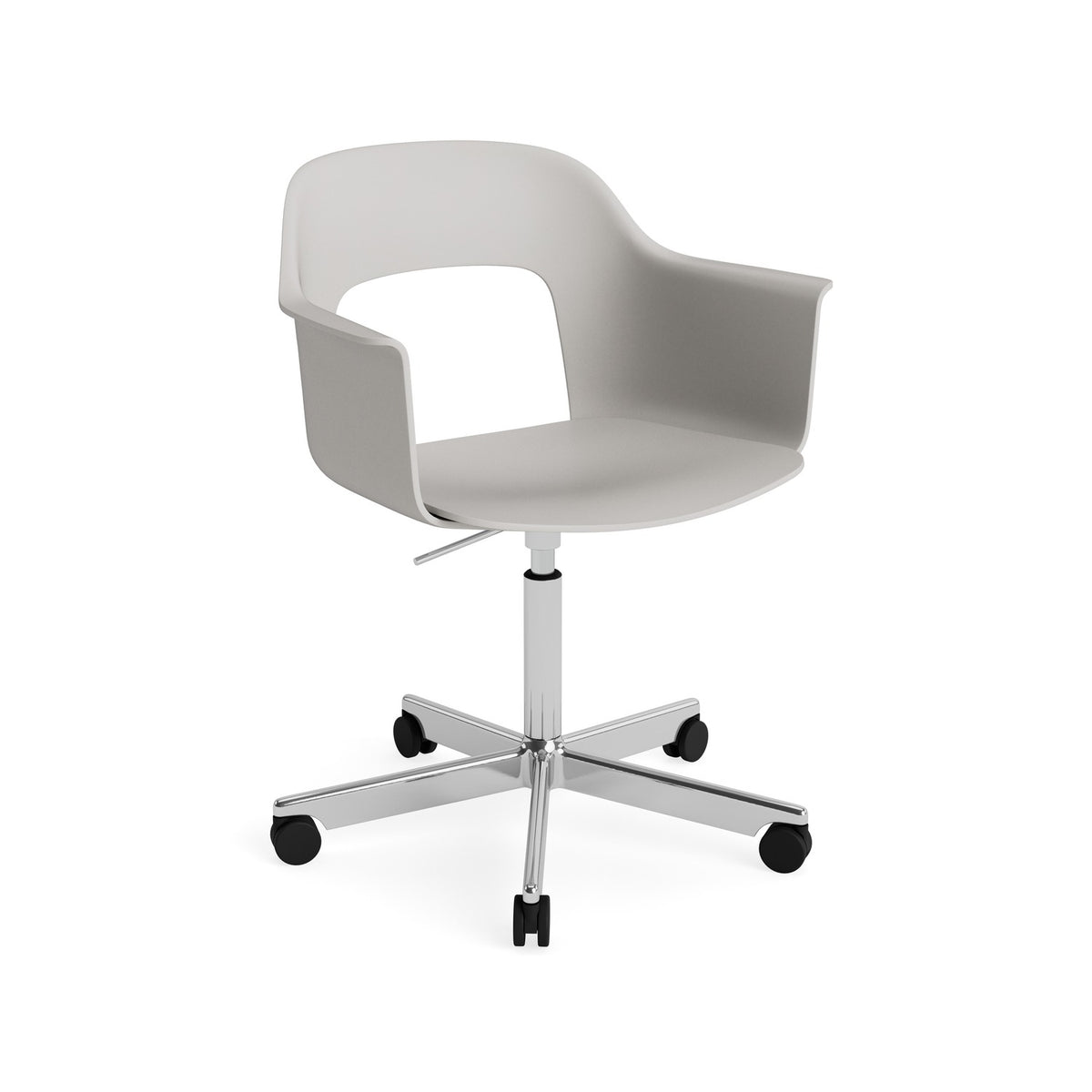 Layout Armchair 241 - Sky Grey, Polished Aluminium - Chairs - HAY