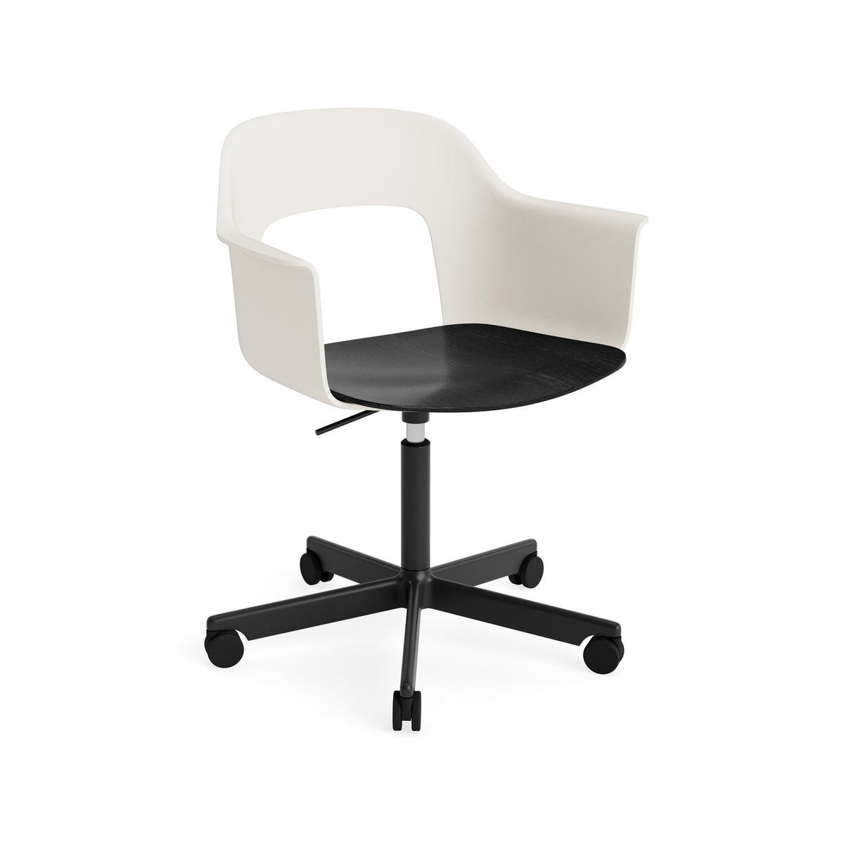 Layout Armchair 242 - Cream White with Black Seat, Black Powder Coated Aluminium - Chairs - HAY