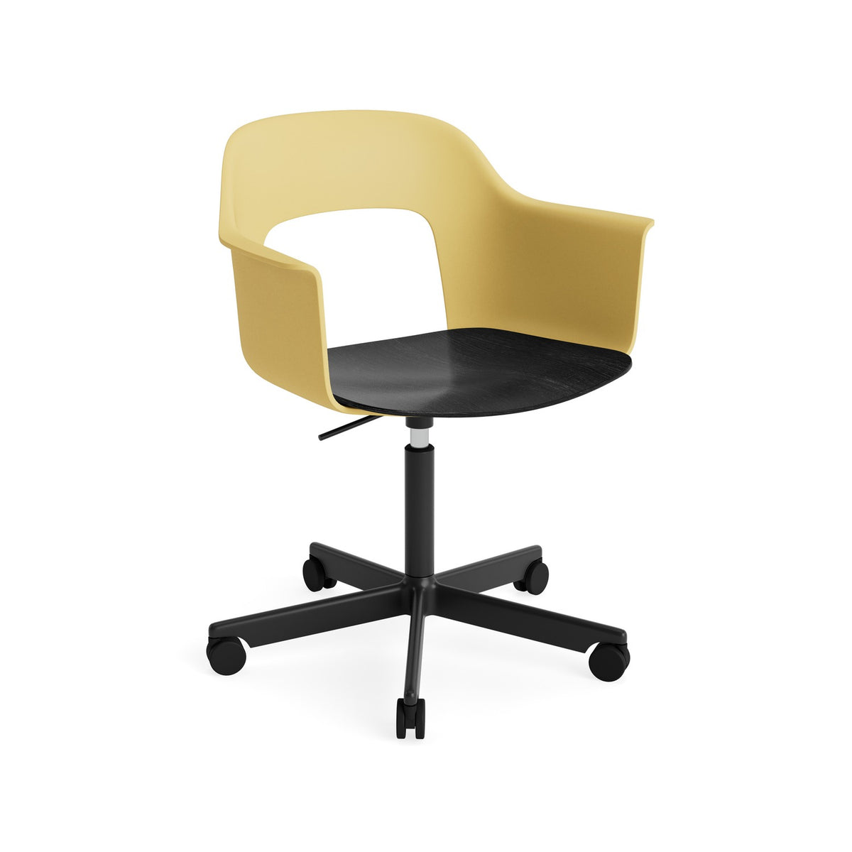 Layout Armchair 242 - Biscotti with Black Seat, Black Powder Coated Aluminium - Chairs - HAY