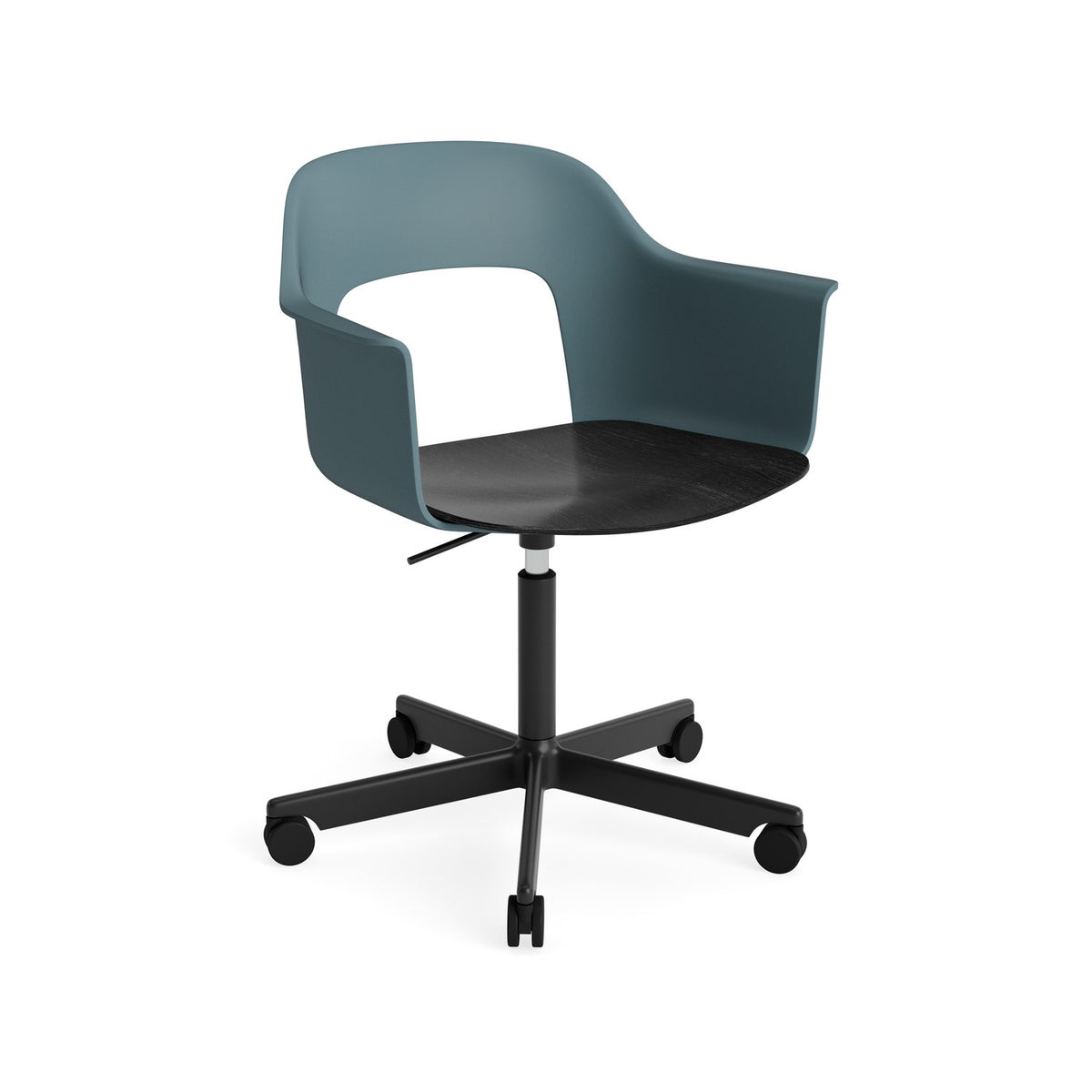 Layout Armchair 242 - Ocean with Black Seat, Black Powder Coated Aluminium - Chairs - HAY