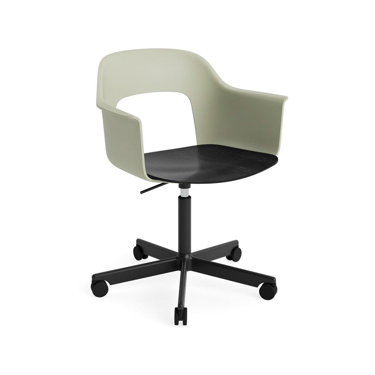 Layout Armchair 242 - Pastel Green with Black Seat, Black Powder Coated Aluminium - Chairs - HAY