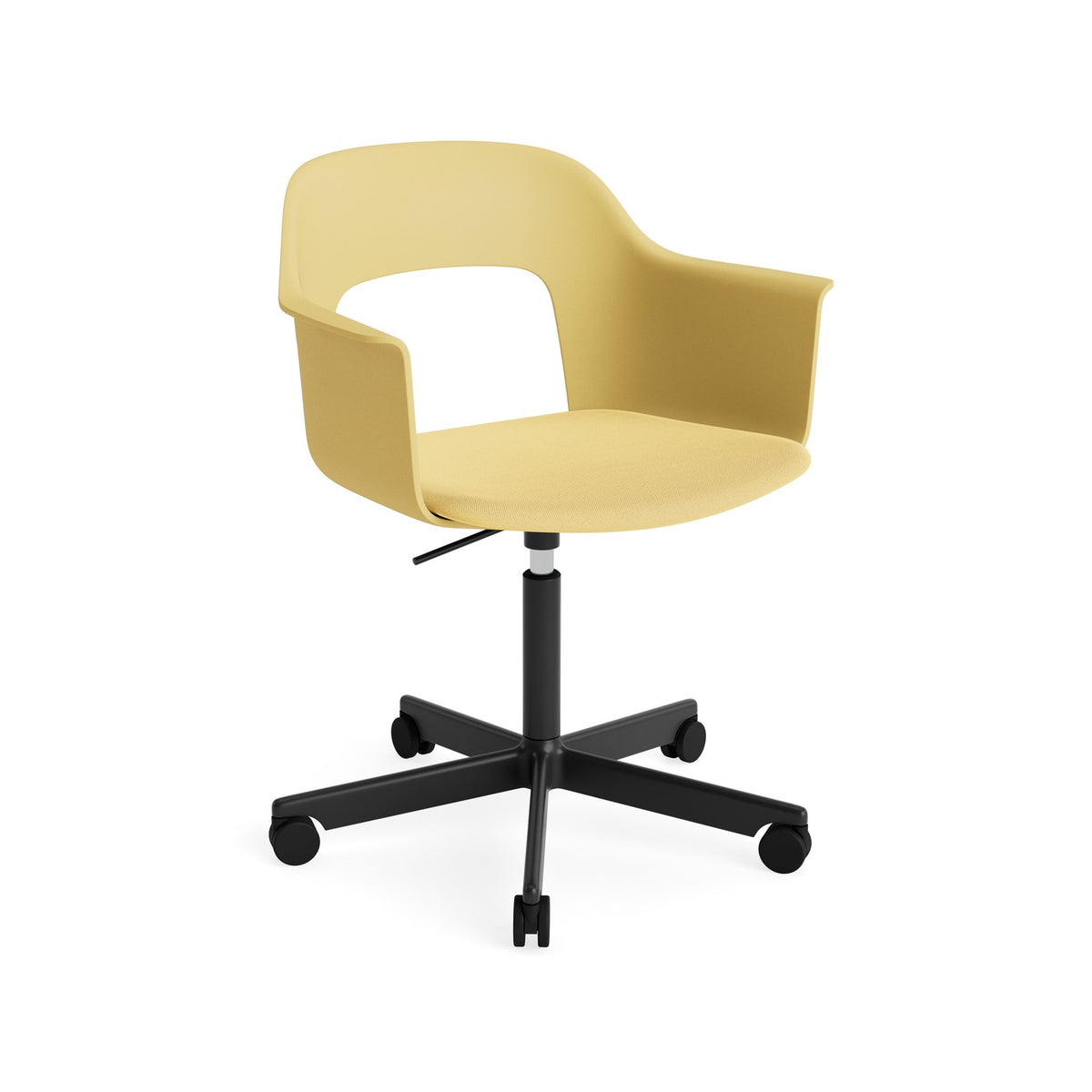 Layout Armchair 243 - Biscotti Shell, Relate 431 Upholstery, Black Powder Coated Aluminium - Chairs - HAY