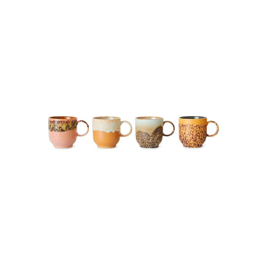 70s Ceramics – Café Mugs, Cape (set of 4) – HKLIVING – view 3