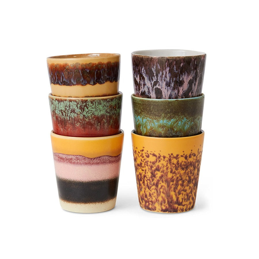 70s Ceramics – Kaffeetassen, Valley (6-Set) – HKLIVING
