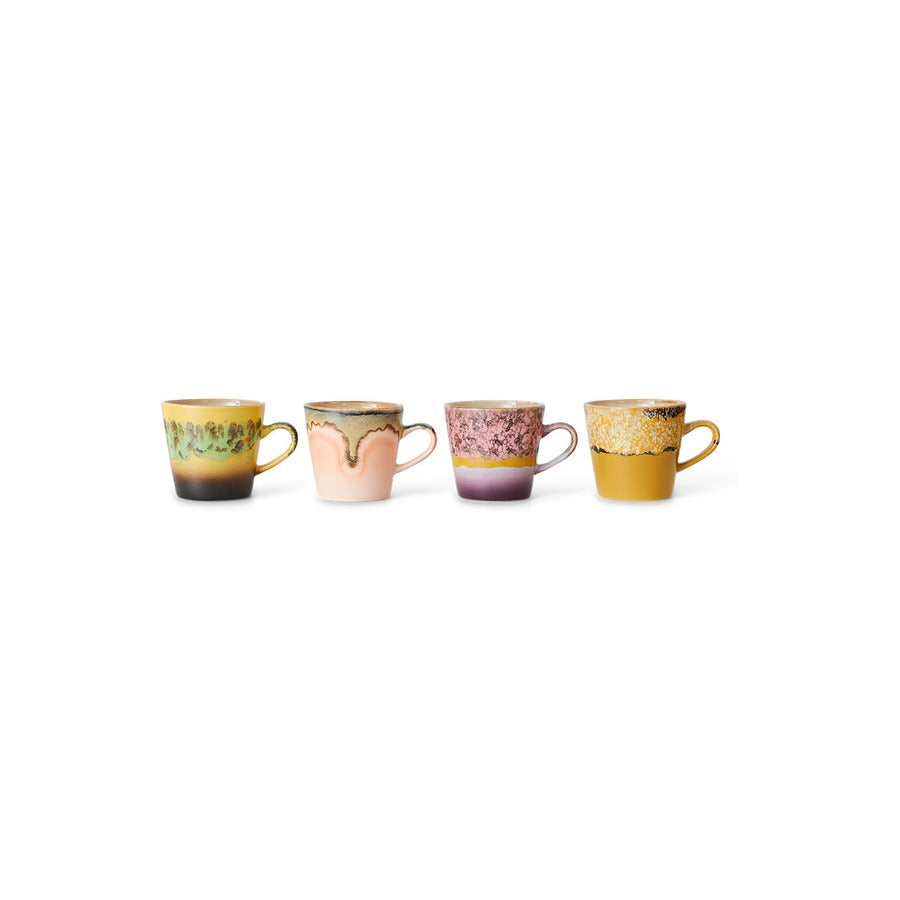 70s Ceramics – Americano Mugs, Radiant (set of 4) – HKLIVING – view 3