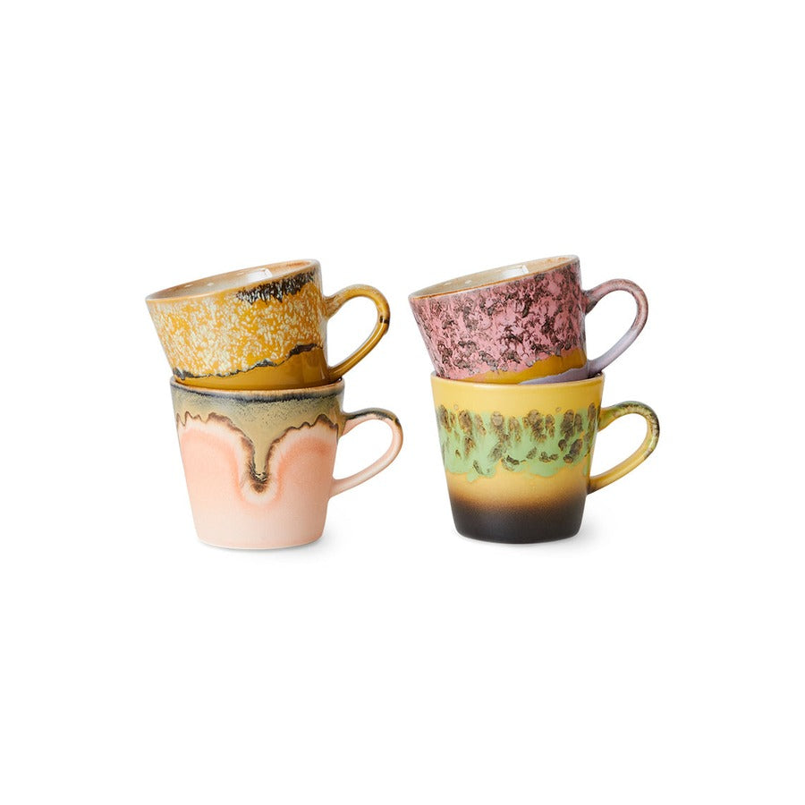 70s Ceramics – Americano Mugs, Radiant (set of 4) – HKLIVING