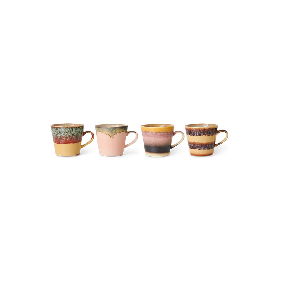 70s Ceramics – Cappuccinotassen, Vista (4-Set) – HKLIVING – Ansicht 3